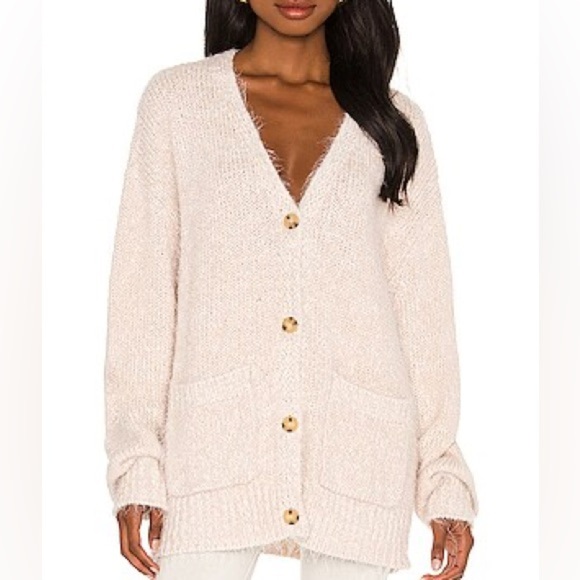 Free People Sweaters - Free People Nevermind Oversized Cardigan Sweater Crème Brûlée Small